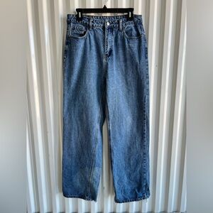 SHEIN Relaxed Fit Blue Jeans